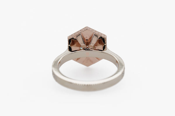 14k Brown and White Gold Engagement Ring