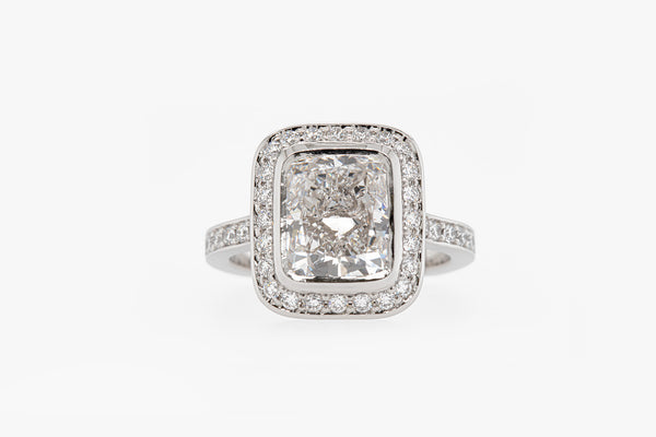 3.5ct Cushion Cut Diamond Engagement Ring
