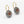 Zircon & Top Light Brown Diamond Earrings