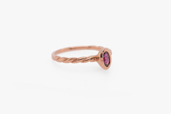 Oval Grape Garnet Ring