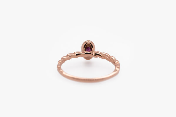 Oval Grape Garnet Ring