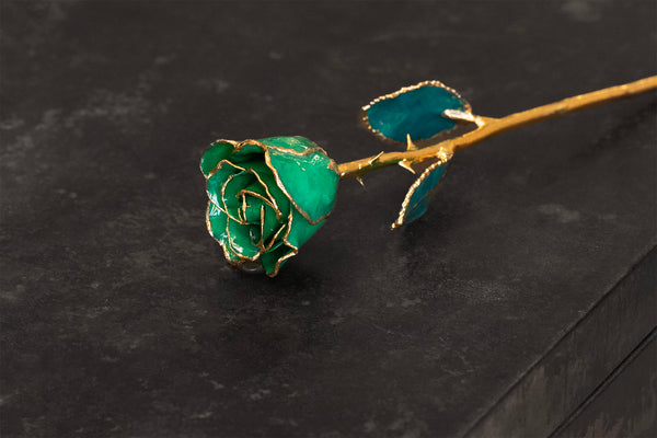 Emerald Rose with 24k Gold Trim