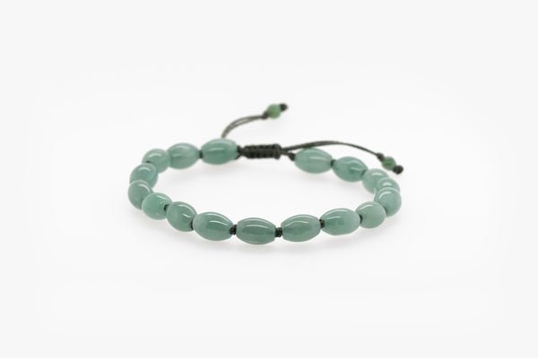 Green Jade Lotus Bead Bracelet