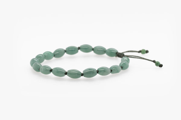 Green Jade Lotus Bead Bracelet