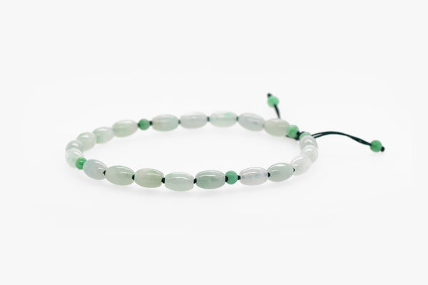 Light Green Jade Lotus Bead Bracelet