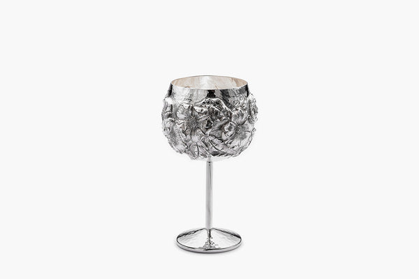 Acqua Flower-Fine Silver Wine Goblet