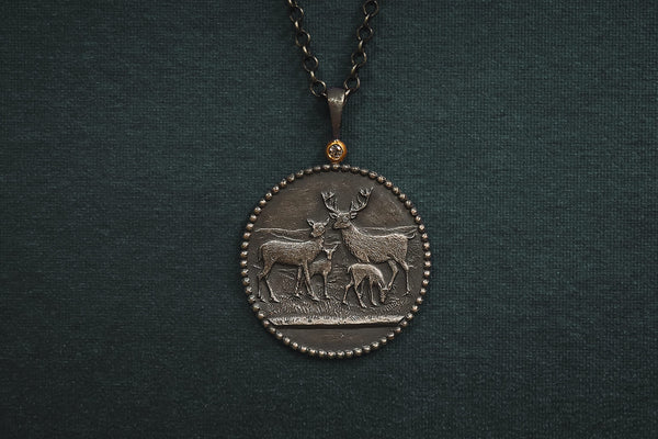 Deer Family | Die-Struck Pendant